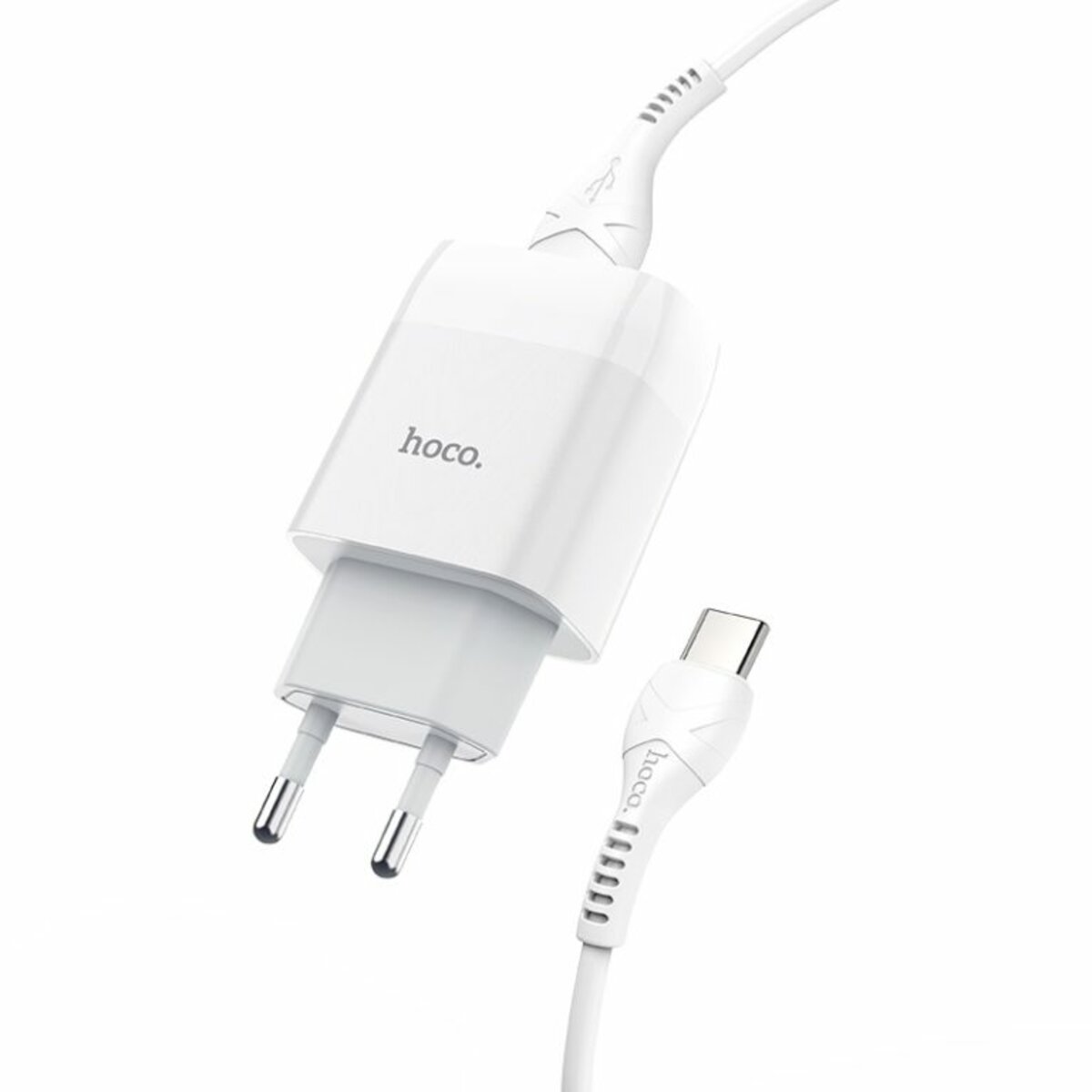 Мережевий зарядний пристрій HOCO C72A Glorious single port charger set(Type-C) 10.5W White