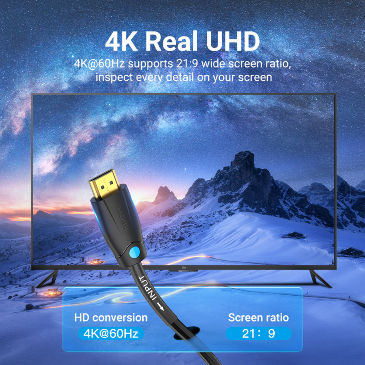 Кабель Vention HDMI Cable 1M Black for Engineering