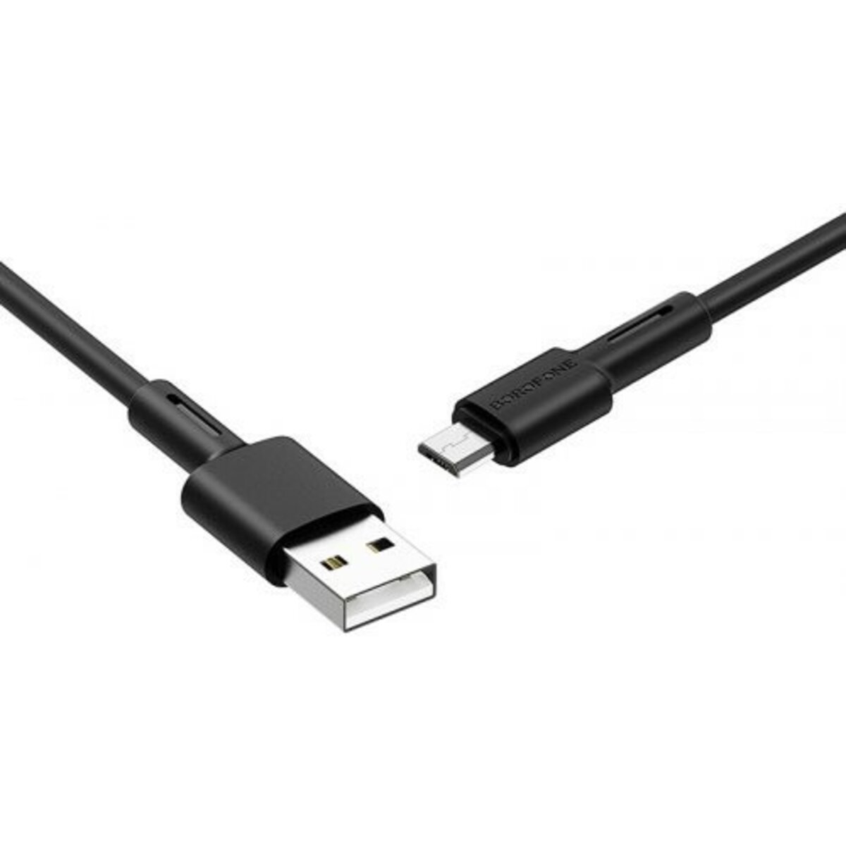 Кабель BOROFONE BX31 USB to Micro 2.4A, 1m, silicone, TPE connectors, Black