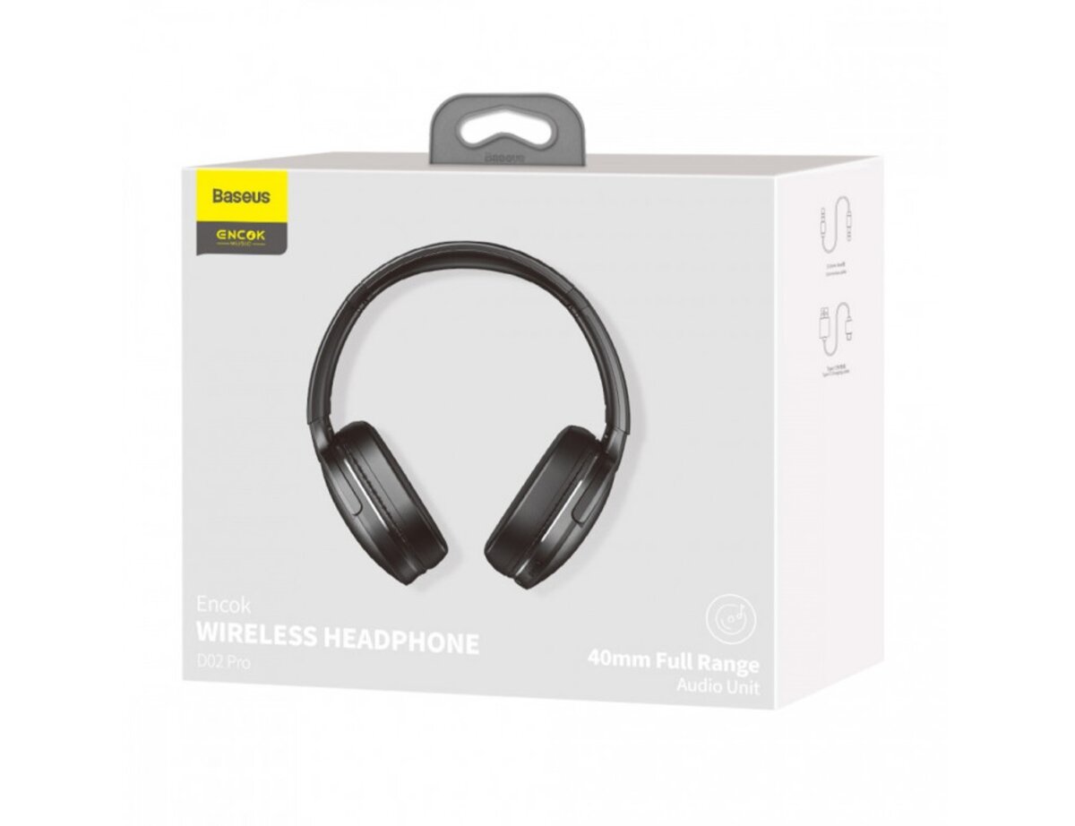Бездротові навушники Baseus Encok Wireless headphone D02 Pro Black (2022 Edition)