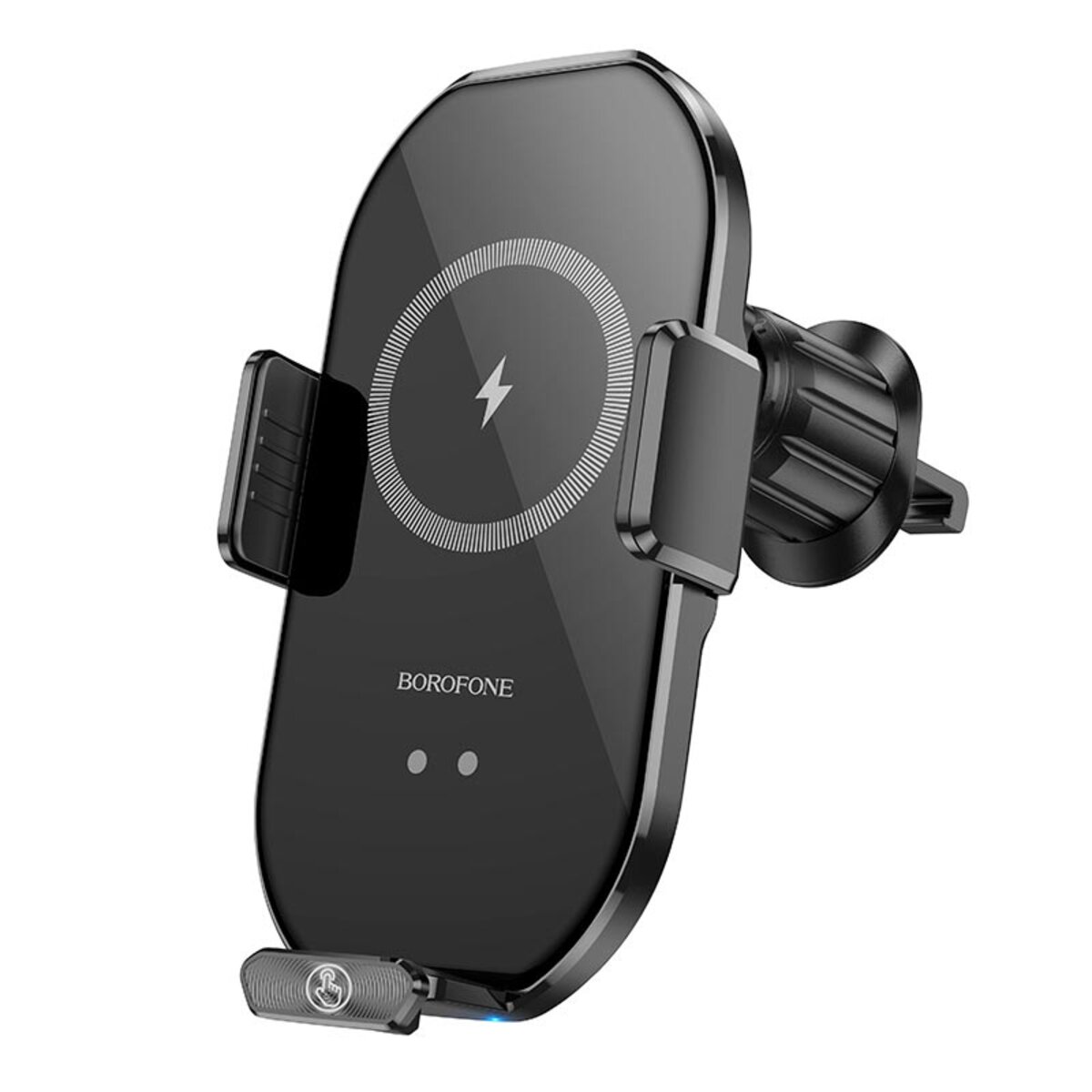 Тримач для мобільного з БЗП BOROFONE BH205 Rusher infrared wireless fast charging car holder(air outlet) Black