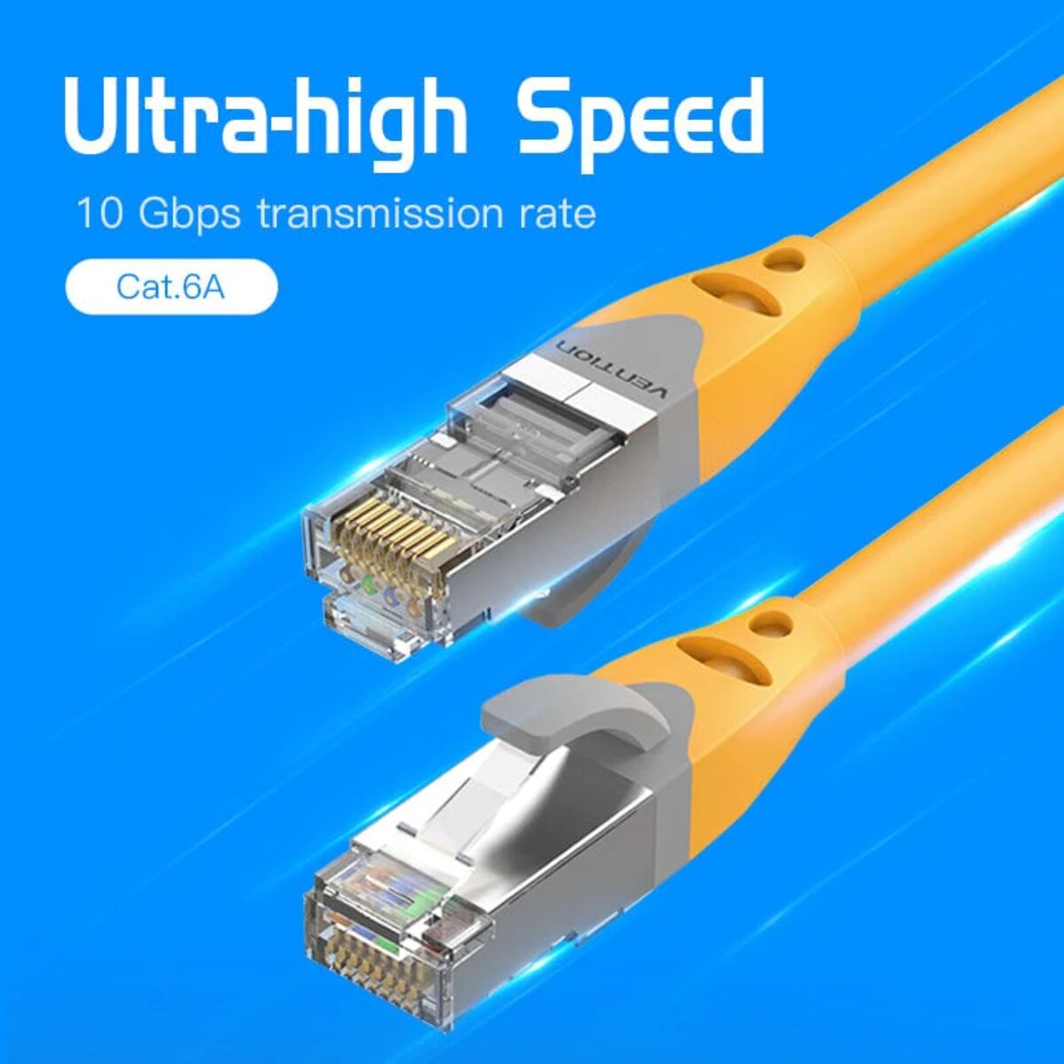 Мережевий кабель Vention Cat.6A SFTP Patch Cable 3M Yellow
