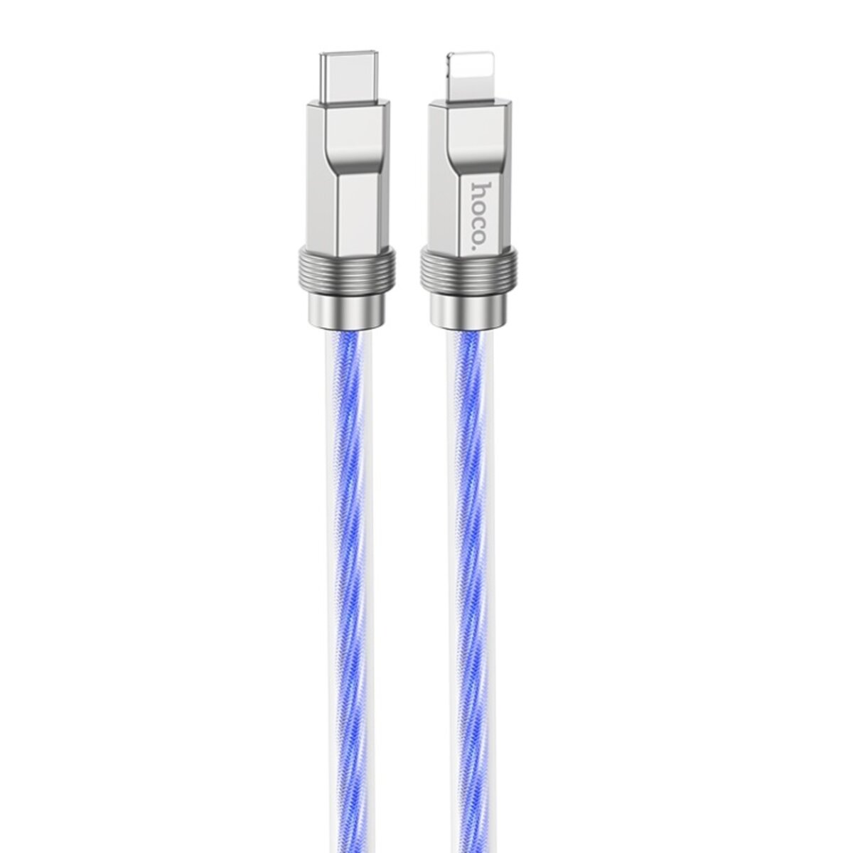 Кабель HOCO U113 Solid PD silicone charging data cable iP Blue