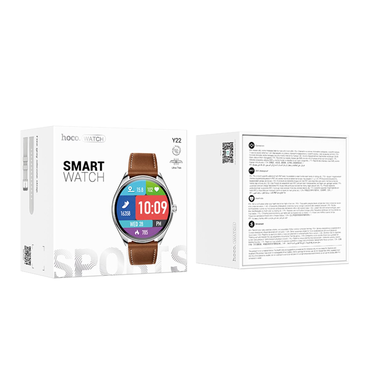 Смарт-годинник HOCO Y22 AMOLED Smart sports watch(call version) Silver
