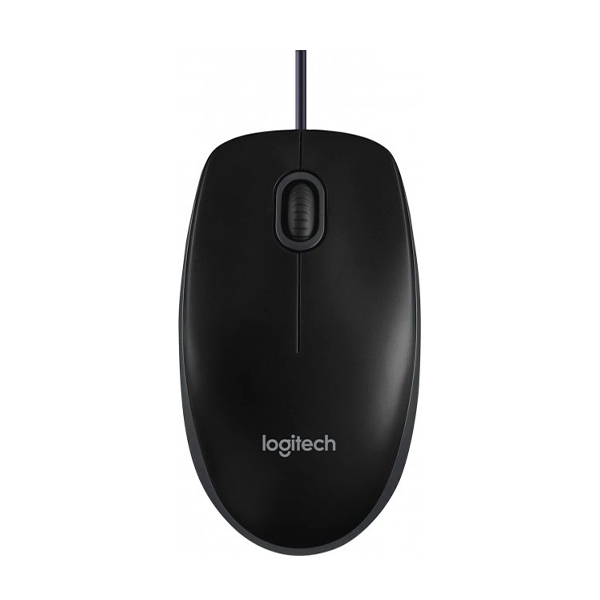 Проводная мышь Logitech B100 Optical Mouse Black (910-003357)
