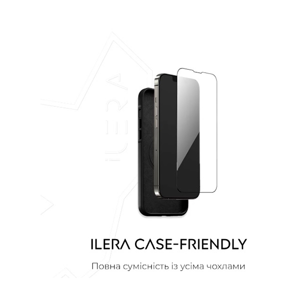 Захисне скло Eclat iLera для iPhone 13 Pro Max/14 Plus DeLuxe Full Cover 3D Black (iLFC14PL)