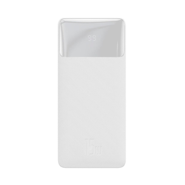 Зовнішній акумулятор Baseus Bipow Digital Display Powerbank 15W 30000mAh White (PPBD050202)