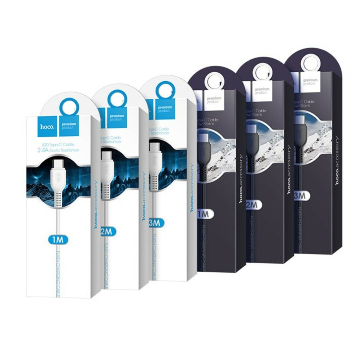 Кабель HOCO X20 USB to Type-C 3A, 1m, PVC, TPE connectors, White