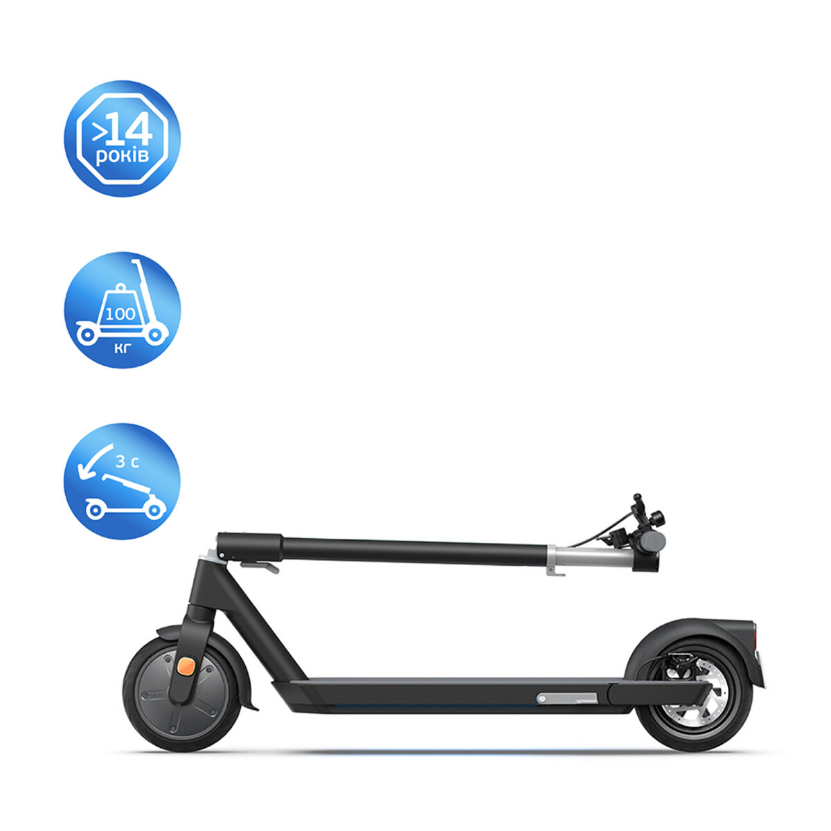 Електросамокат OKAI ES20-NEON Black 9", 300(600)W, 9.8Ah, 40km, 25kmh, 20%, NFC, App, 16kg