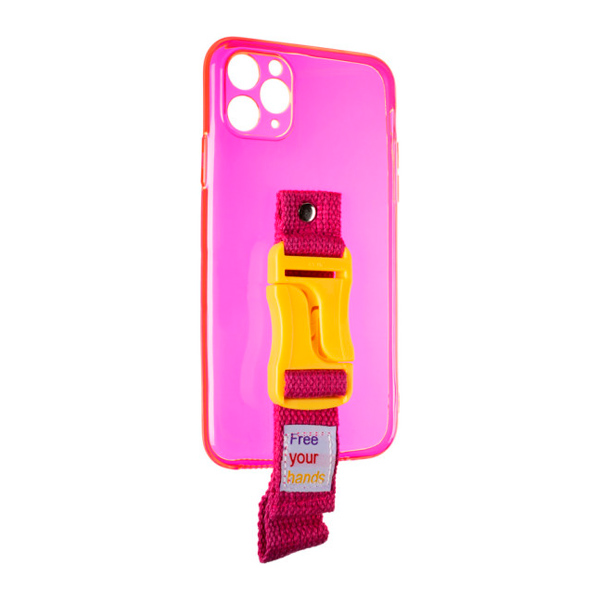 Чехол накладка Free Your Hands Sport Case для iPhone 11 Pro Max Pink