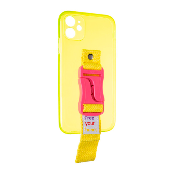 Чехол накладка Free Your Hands Sport Case для iPhone 11 Yellow