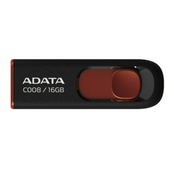 Флешка ADATA 16 GB C008 Black/Red (AC008-16G-RKD)