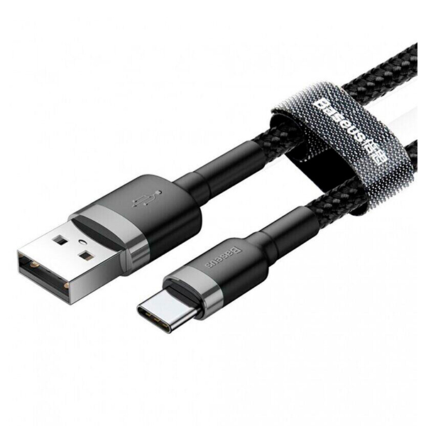 Кабель Baseus Cafule Cable USB Type-C 2A 3m Black/Grey (CATKLF-UG1)