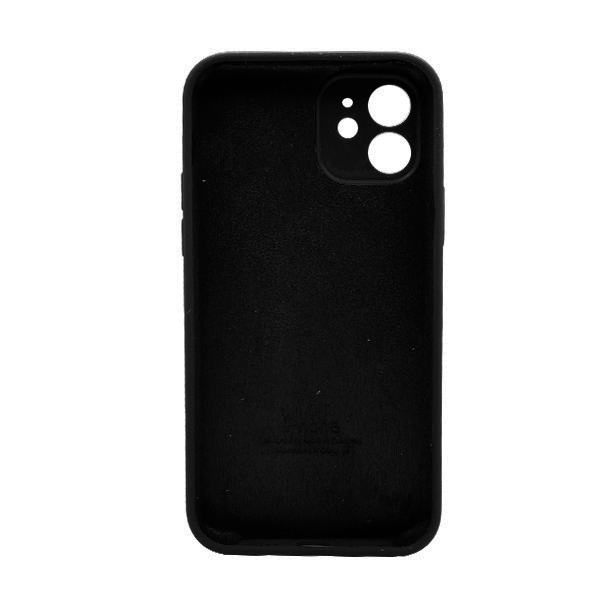 Чохол Soft Touch для Apple iPhone 12 Black with Camera Lens Protection Square