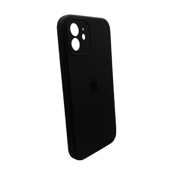 Чохол Soft Touch для Apple iPhone 12 Black with Camera Lens Protection Square