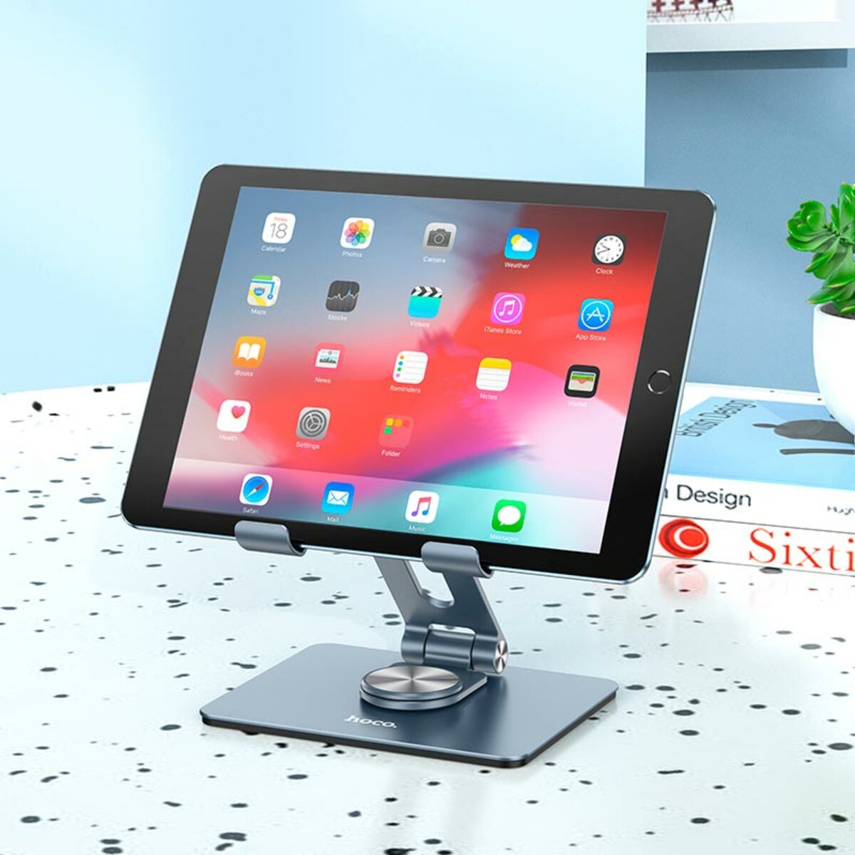 Підставка для планшета HOCO PH52 Might metal rotating tablet desktop holder Metal Gray