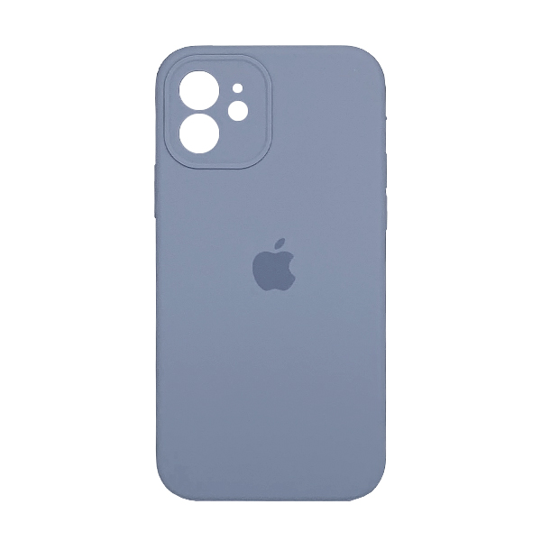 Чохол Soft Touch для Apple iPhone 12 Lavender Gray with Camera Lens Protection Square