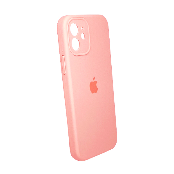 Чохол Soft Touch для Apple iPhone 12 Light Pink with Camera Lens Protection Square