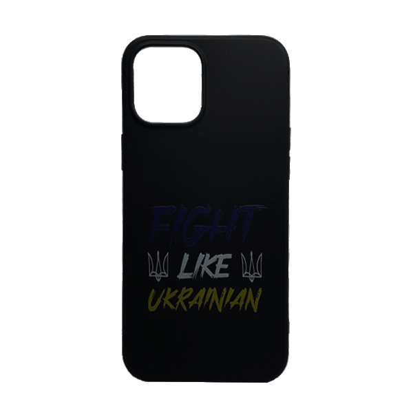 Чохол Wave We are Ukraine Case iPhone 12 Pro Max Black Fight Like Ukrainian