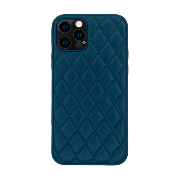 Чехол Leather Lux для iPhone 12/12 Pro Blue