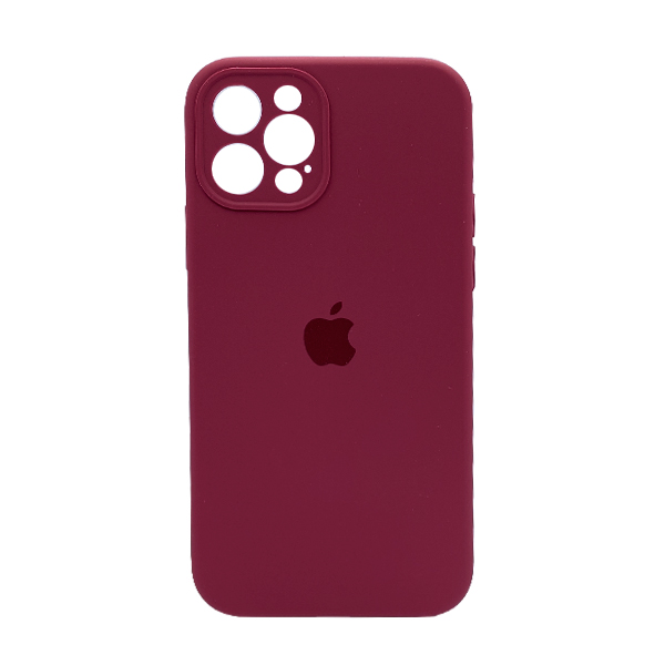 Чехол Soft Touch для Apple iPhone 12 Pro Plum with Camera Lens Protection Square