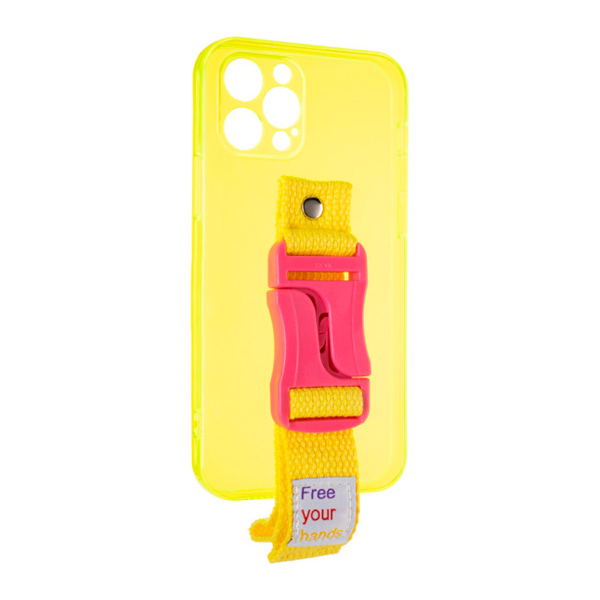 Чехол накладка Free Your Hands Sport Case для iPhone 12 Pro Yellow