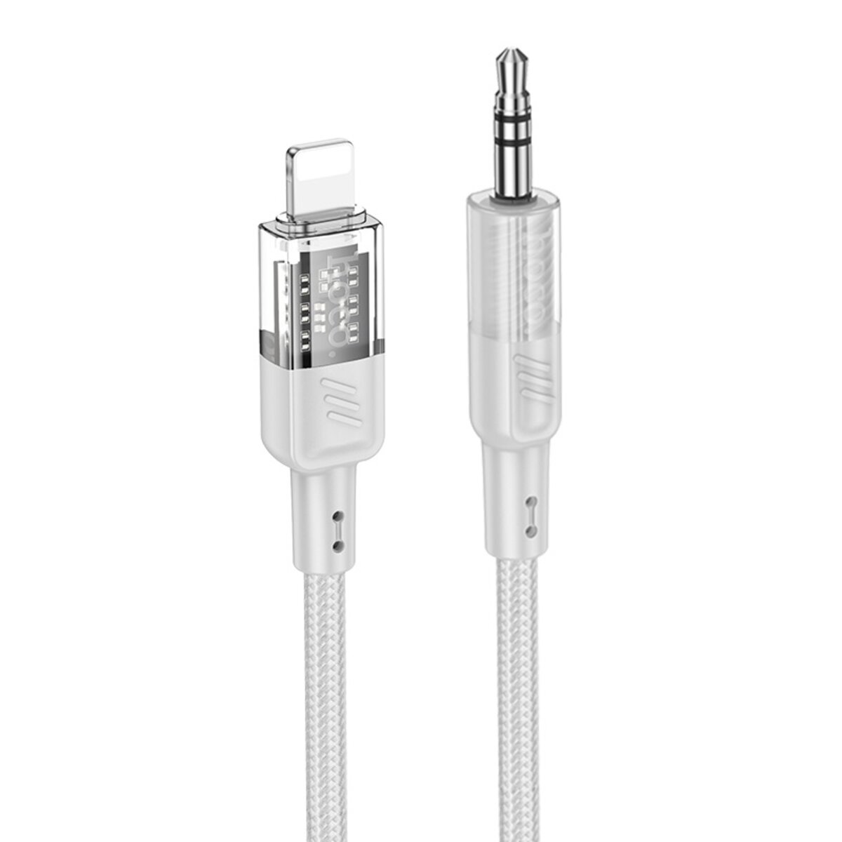 Аудiокабель HOCO UPA27 Spirit transparent digital audio conversion cable iP Black