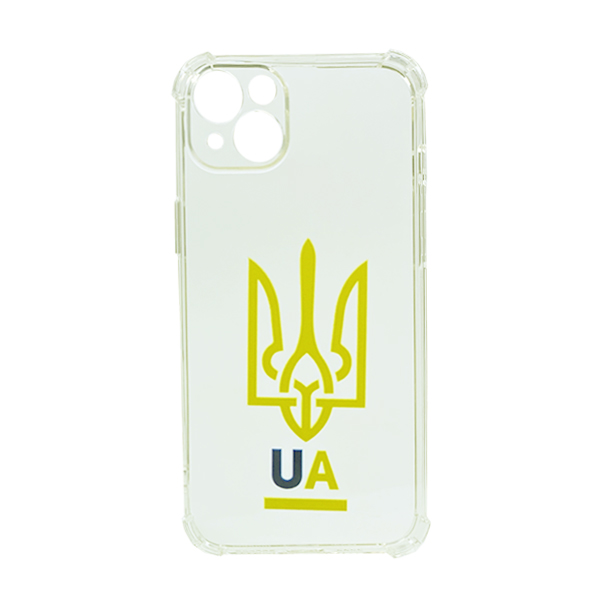 Чехол Wave We are Ukraine Case iPhone 13 Clear U&A with Camera Lens