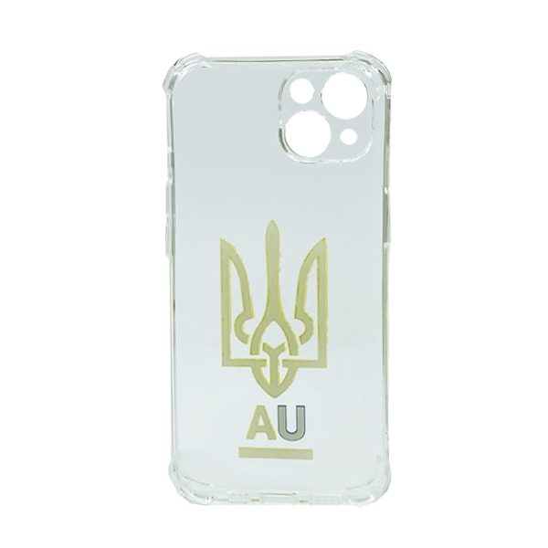 Чохол Wave We are Ukraine Case iPhone 13 Clear U&A with Camera Lens