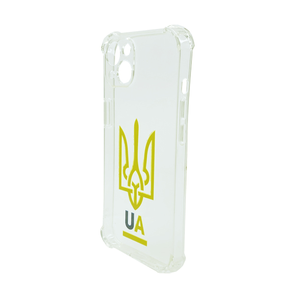 Чохол Wave We are Ukraine Case iPhone 13 Clear U&A with Camera Lens