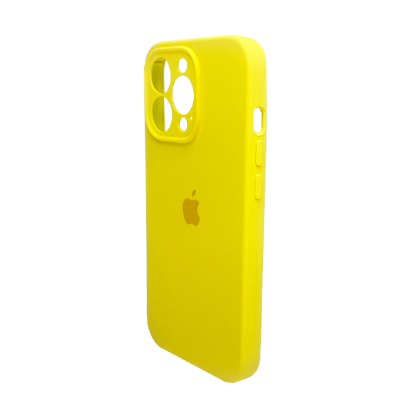 Чехол Soft Touch для Apple iPhone 12 Pro Yellow with Camera Lens Protection Square