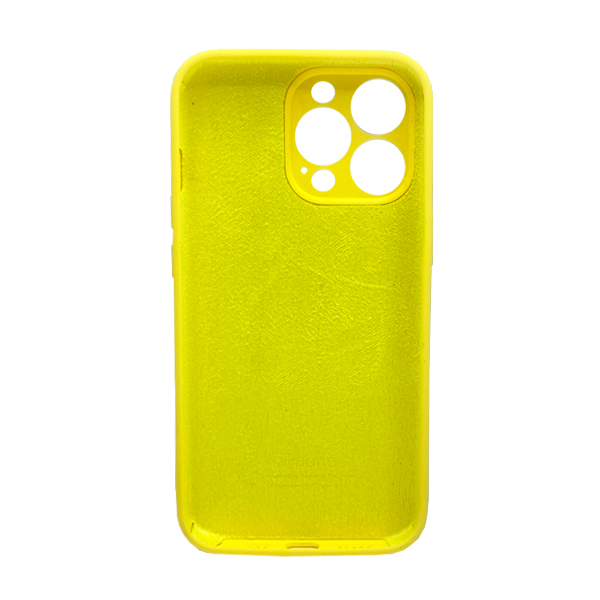 Чехол Soft Touch для Apple iPhone 12 Pro Yellow with Camera Lens Protection Square