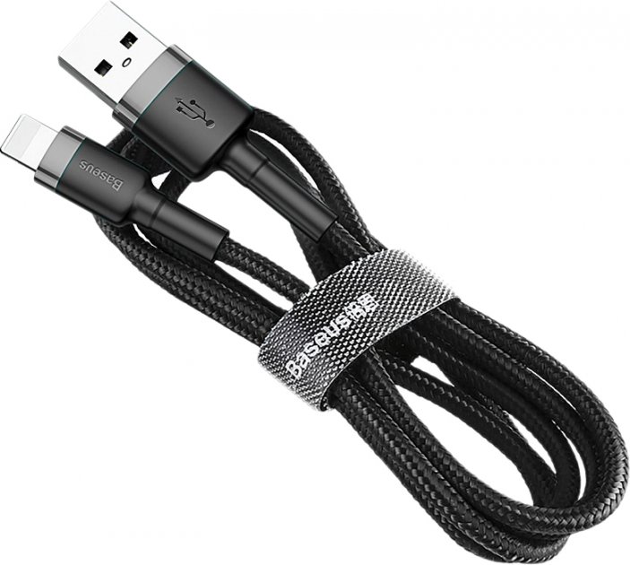 Кабель Baseus Cafule Special Edition Cable USB Lightning 1.5A 2m Grey/Black (CALKLF-HG1)