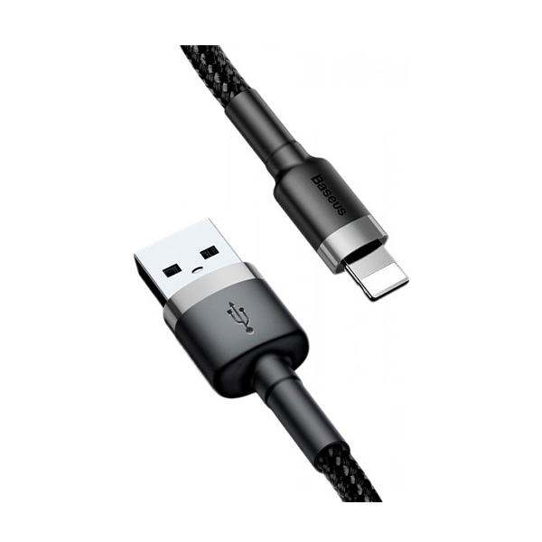 Кабель Baseus Cafule Cable USB Lightning 1.5A 2m Grey/Black (CALKLF-CG1)