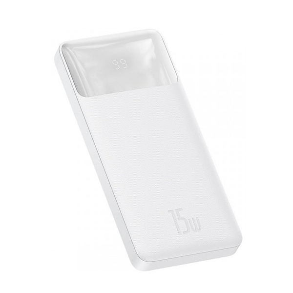 Зовнішній акумулятор Baseus Bipow Overseas 15W 10000mAh White (PPBD050002)