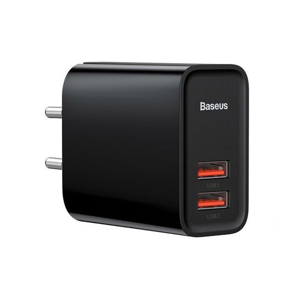 СЗУ Baseus Speed Dual QC3.0 Quick Charger U+U 30W Black