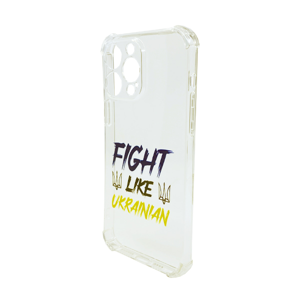 Чохол Wave We are Ukraine Case iPhone 13 Pro Clear Fight Like Ukrainian with Camera Lens