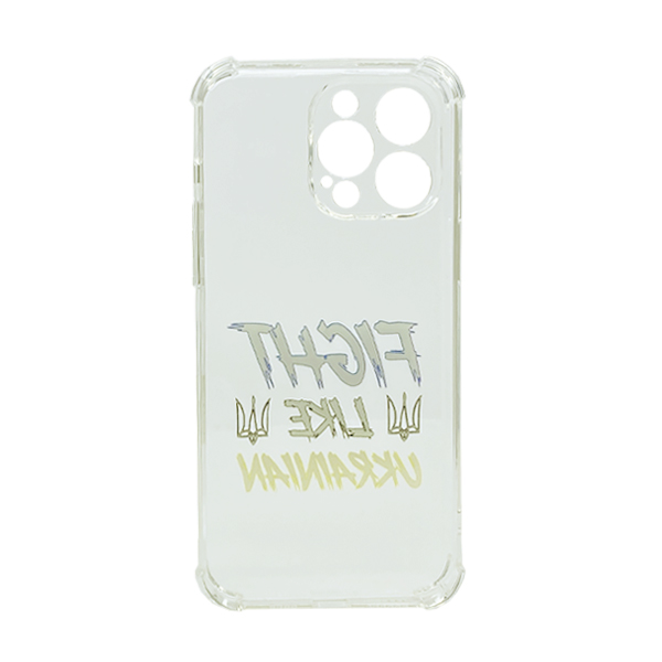 Чохол Wave We are Ukraine Case iPhone 13 Pro Clear Fight Like Ukrainian with Camera Lens