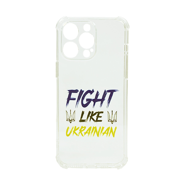 Чехол Wave We are Ukraine Case iPhone 13 Pro Max Clear Fight Like Ukrainian with Camera Lens