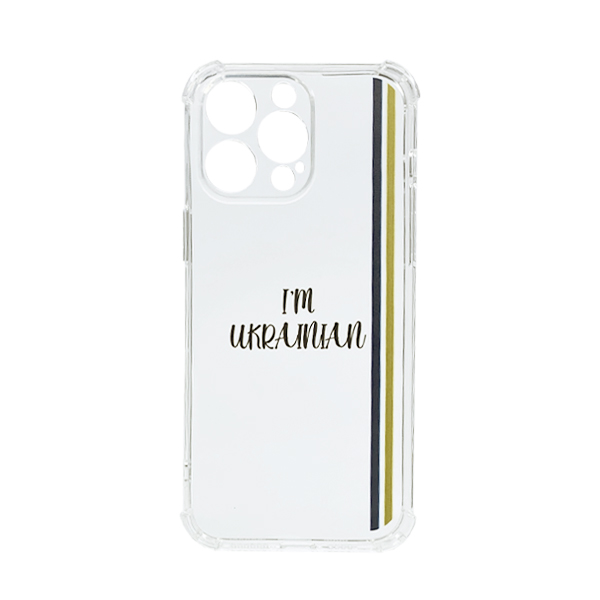 Чохол Wave We are Ukraine Case iPhone 13 Pro Clear I`m Ukrainian with Camera Lens