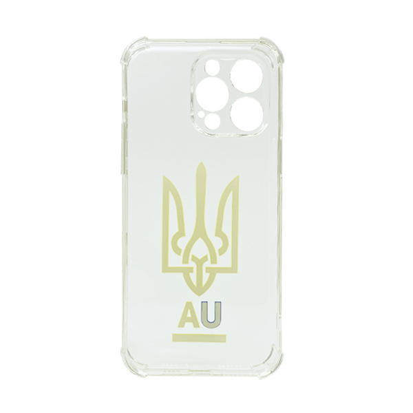 Чохол Wave We are Ukraine Case iPhone 13 Pro Clear U&A with Camera Lens