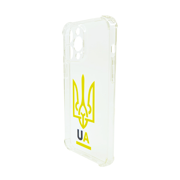 Чохол Wave We are Ukraine Case iPhone 13 Pro Clear U&A with Camera Lens