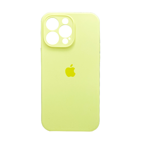 Чехол Soft Touch для Apple iPhone 14 Pro Max Yellow with Camera Lens Protection Square