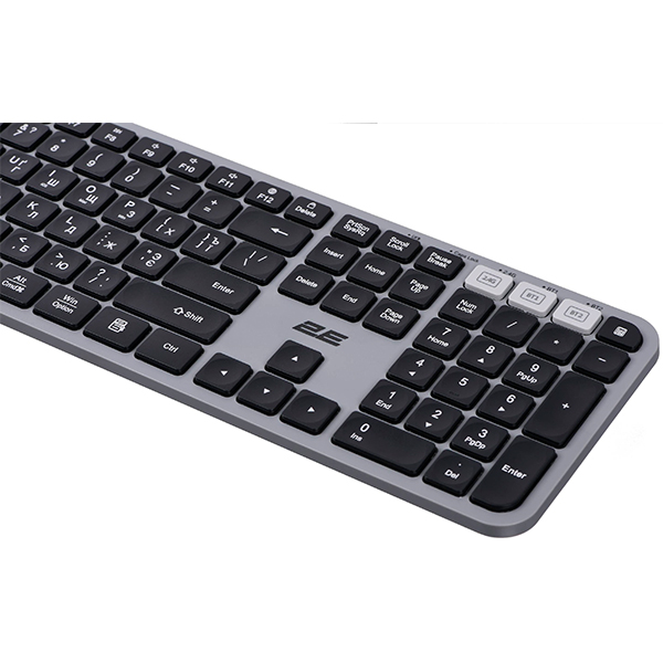 Клавіатура 2E KS240 WL BT Gray (2E-KS240WG)