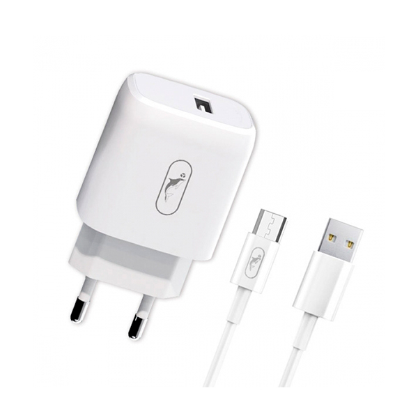 СЗУ SkyDolphin SC22EV + Micro USB Cable 1USB/2.1A White (MZP-000160)