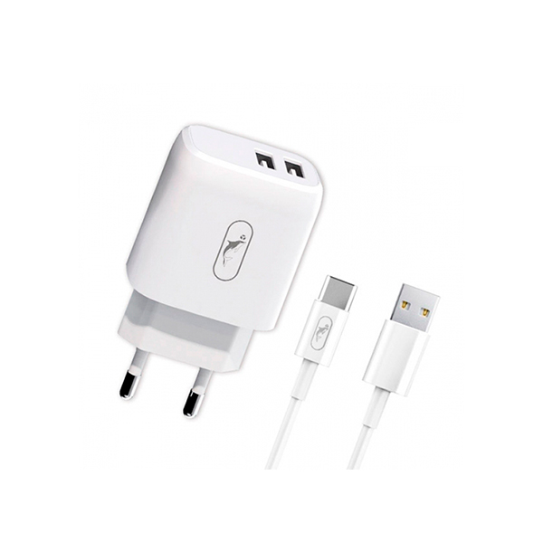 СЗУ SkyDolphin SC22EBV 2USB 2.1A White + microUSB cable (MZP-000164)