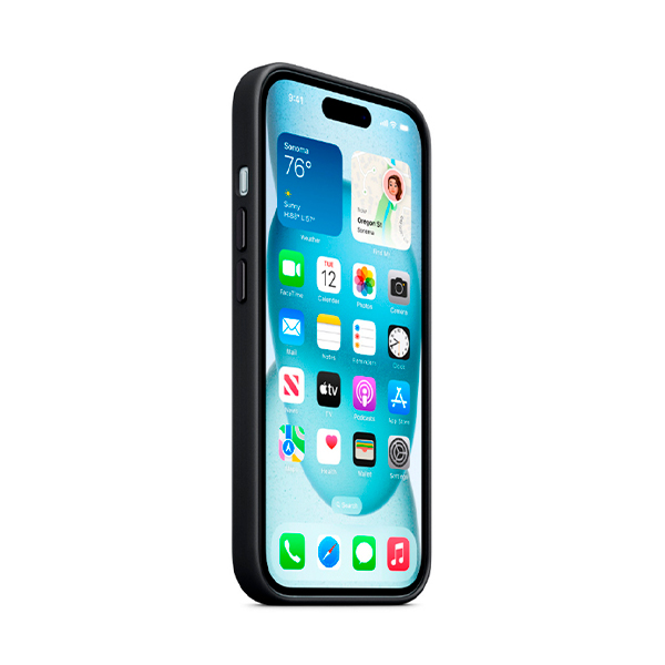 Чохол Apple iPhone 15 Plus FineWoven Case with MagSafe Black (MT423)
