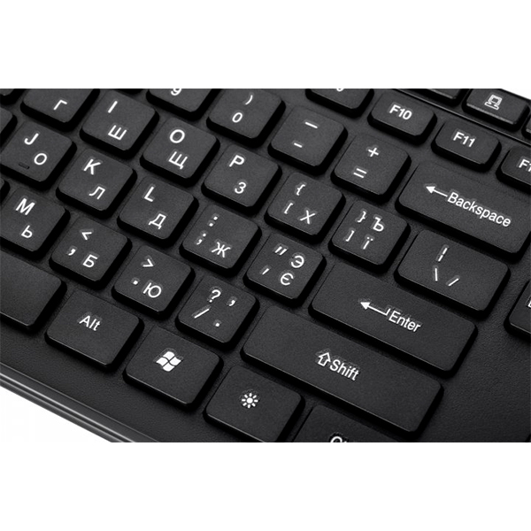 IT/kbrd Клавиатура 2E KS210 Slim WL Black (2E-KS210WB)