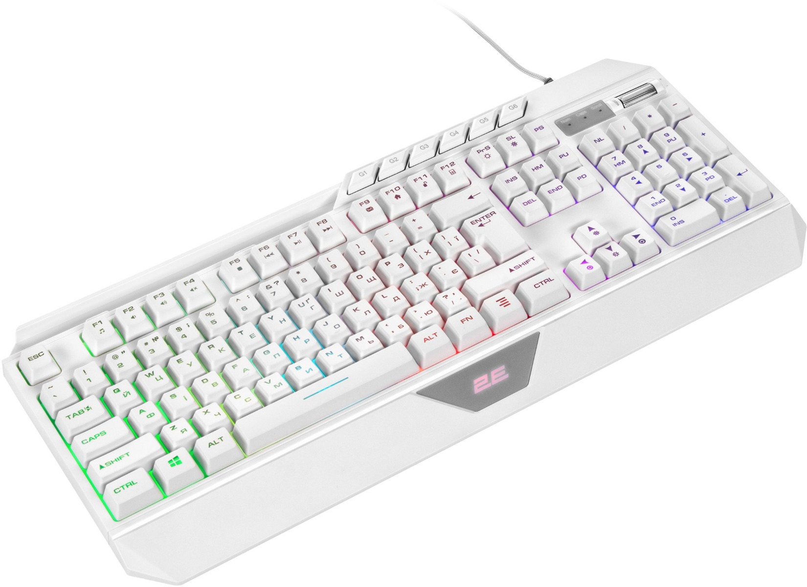 Клавіатура 2E Gaming KG315 RGB USB White (2E-KG315UWT)