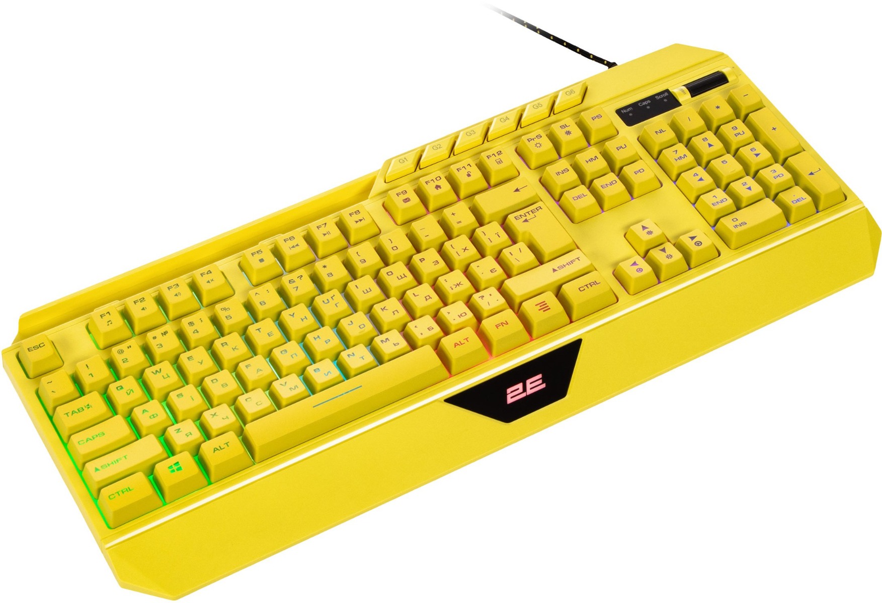 Клавіатура 2E Gaming KG315 RGB USB Yellow (2E-KG315UYW)